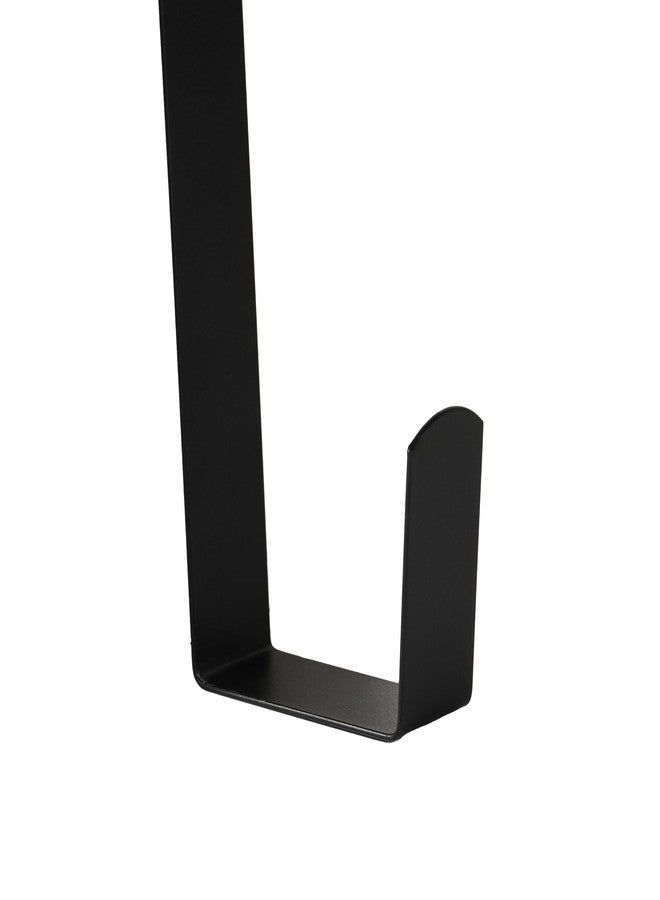 Aeranto Wreath Hanger for Front Door, Slim Over The Door Hook, Easy to Use and Reusable Holiday Wreath Holder for Christmas, Thanksgiving, Halloween and Daily Décor (12" Black, 1) - Image 2